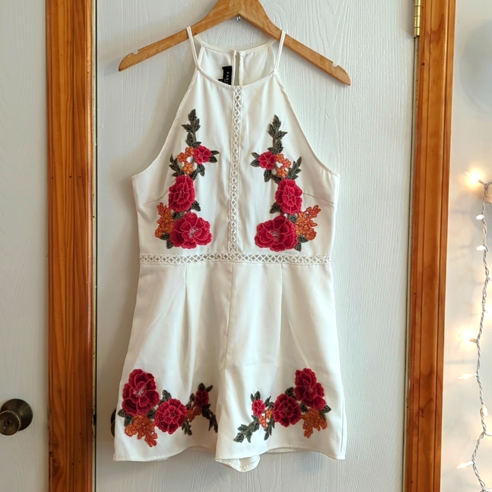 Embroidered romper